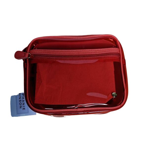 Stephanie Johnson Camera Crossbody Bag Red Translucent New - Picture 2 of 8